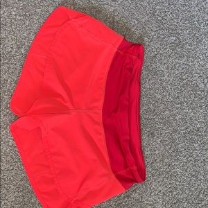 red lululemon shorts size 4!!